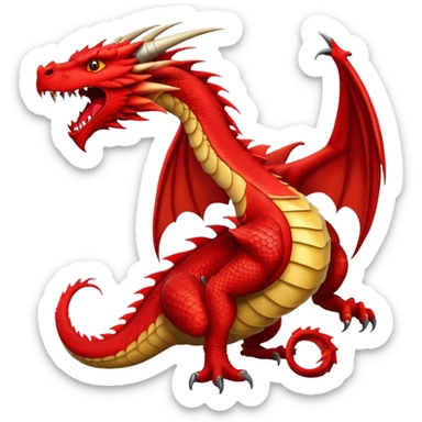 red Dragon Full Body sticker