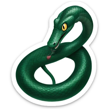 dark green snake Slytherin sticker
