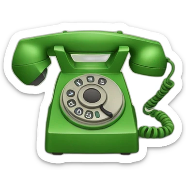 emoji telefono antiguo, vibrando, verde sticker