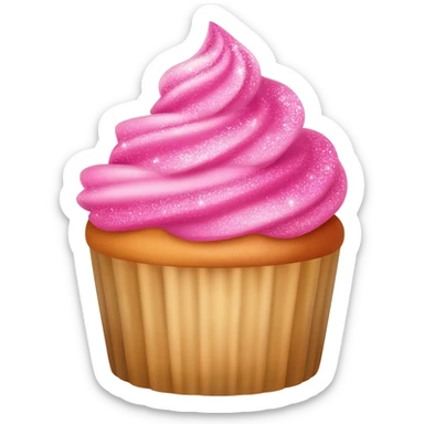 Cupcake with pink icing sticker
