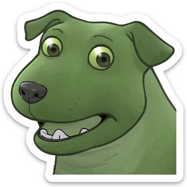 Black grey and brown mini Aussie doodle sticker