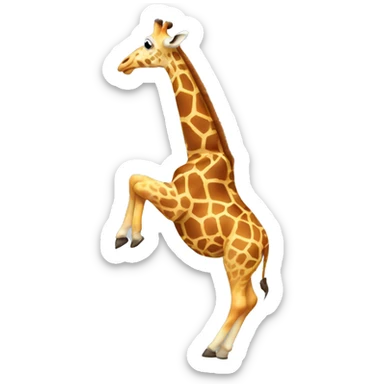 a giraffe doing a backflip  sticker