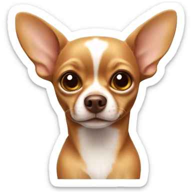 Brown chihuahua with big ears  sticker