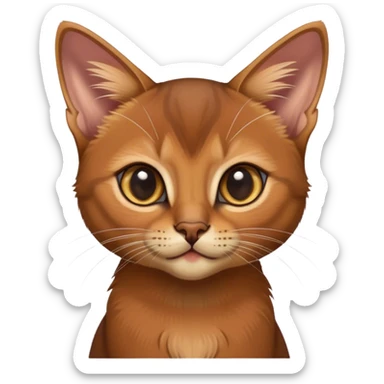 Head of Abyssinian kitten sticker