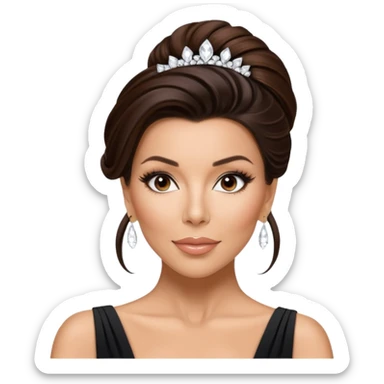 Eva Longoria emoji, stylish updo, sparkling eyes, L'Oréal Paris, celebrity glamour sticker