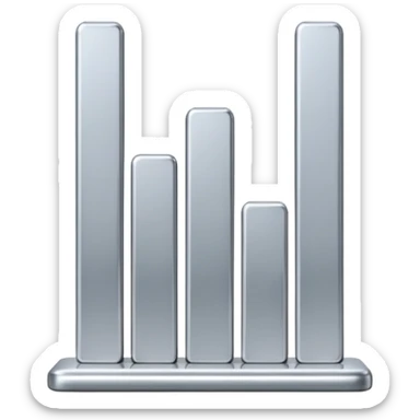 📶 A series of vertical bars in ascending height, representing cell signal strength.” sticker