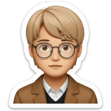 kim taehyung do bts moreno de óculos  sticker