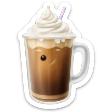 Iced coffee no whipped cream  sticker