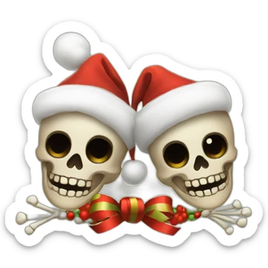 Xmas skeletons  sticker