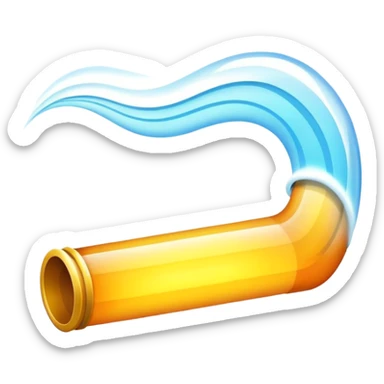 Light waves being channeled through a tube waveguide sticker