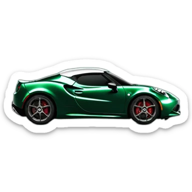 British racing green Alfa Romeo 4C 3/4 sticker