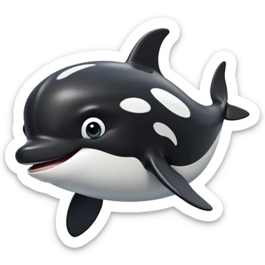 cinematic-comical-orca-portrait-emoji,-head-tilted-dramatically-with-an-exaggeratedly-shocked-expression,-featuring-a-sleek-black-and-white-body-with-wide,-comically-expressive-eyes-full-of-playful-disbelief-and-animated-flippers,-simple sticker