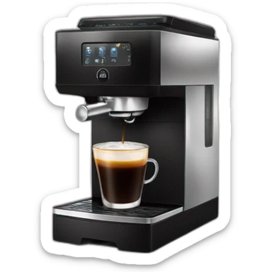 Black coffee machine sticker