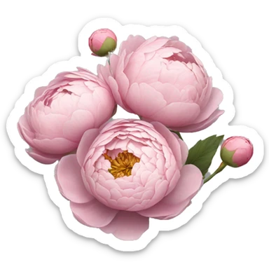 Rose peonie Bouquet, realistic sticker