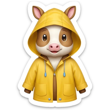 Raincoat Farm Animal sticker