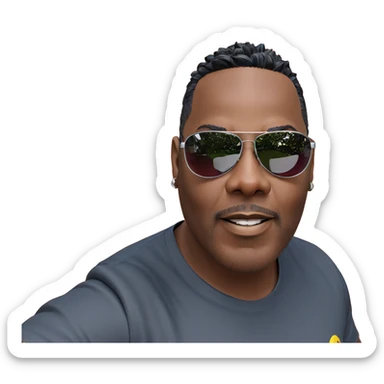 cool dude with sunglasses sticker