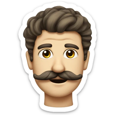 harry joseph sonneborn mustach dar hair big nose small eyes sticker