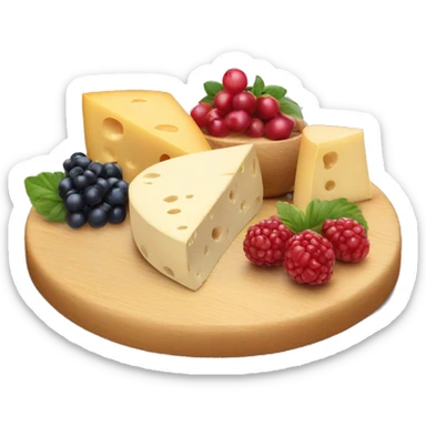 Cheese board with berries sticker
