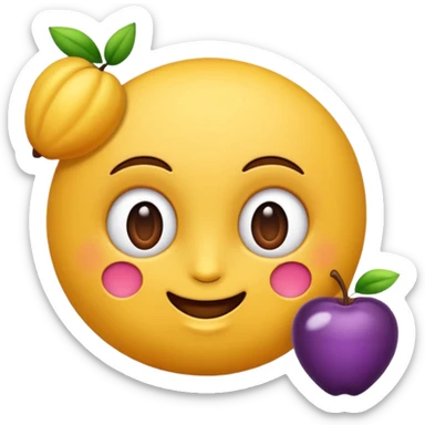 bala doce branco e roxo sticker