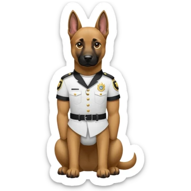 Un malinois qui fait du karaté sticker