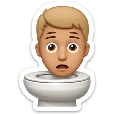 Random guys head sticking out of a toilet sticker