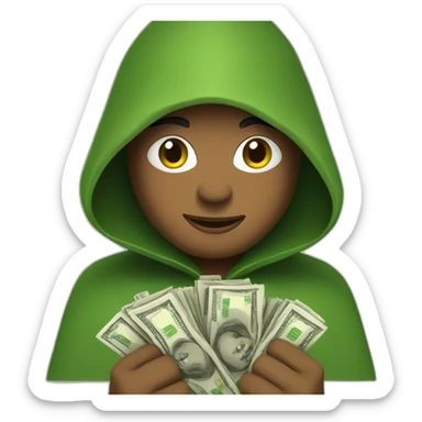 Robbin hood with money sticker