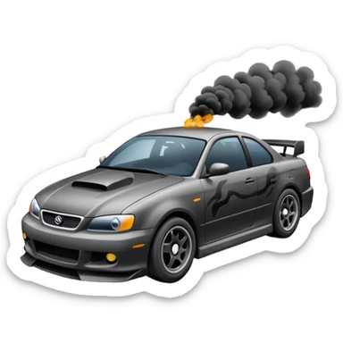 Car drifting with smoke sticker