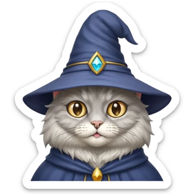 A wizard cat sticker