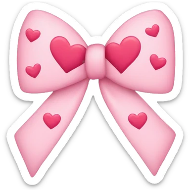 Bow with hearts  sticker