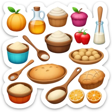 aethetic baking ingredients sticker