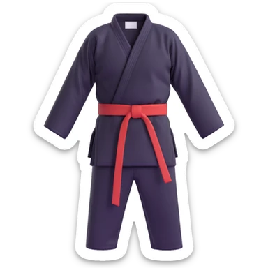 traditional karate gi white uniform with belt sticker