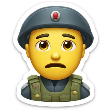 sad soldier unhappy cry sticker