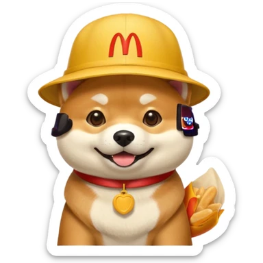 Shiba Jasper McDonald's sticker