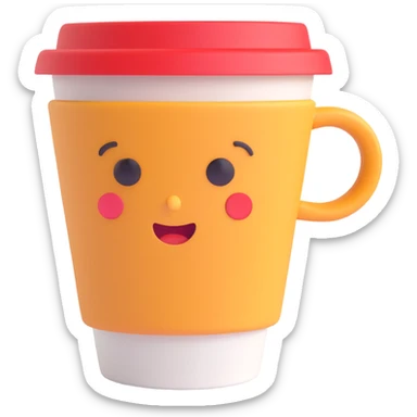 coffee cup sticker