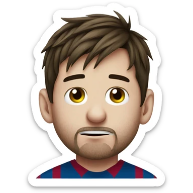 leo messi crying with tears sticker