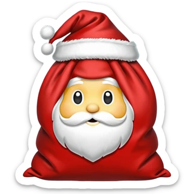 red santa sack sticker