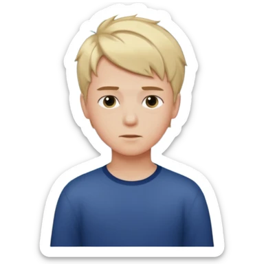 An Emoji of boy with short hair, who can be described by three words: perfectionist, air, ocean sticker