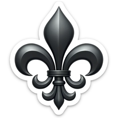 Black fleur de lys  sticker