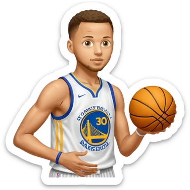 Stephen Curry shooting a basketball of money sticker