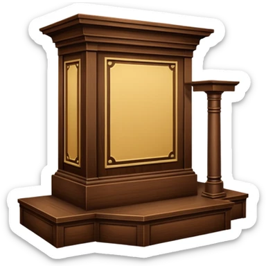 court rostrum for punishment sticker