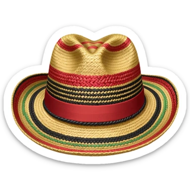 Sombrero Vueltiao con varias rallas negras sticker