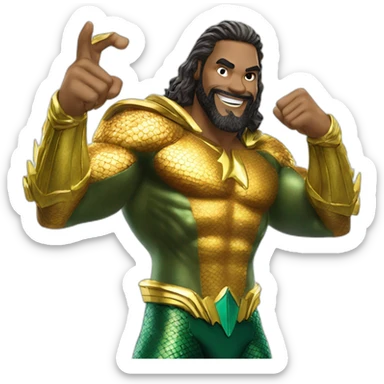 aquaman hang loose sticker