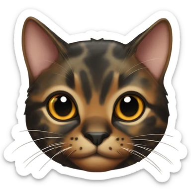 Tortoise shell cat sticker