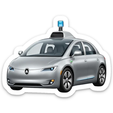 long big luxury self driving car sticker