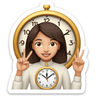 A lightskin girl clocking her fingers saying clock it sticker