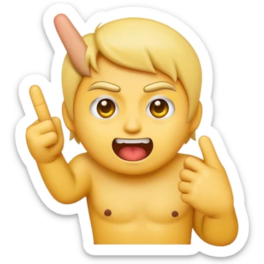 Emoji mad with middle finger sticker