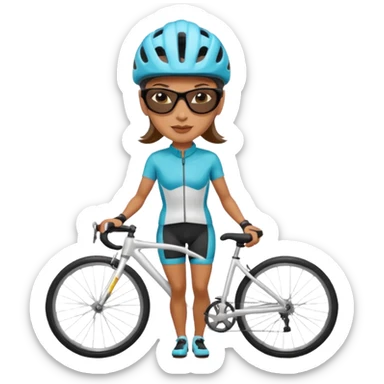 City Cyclist woman sticker