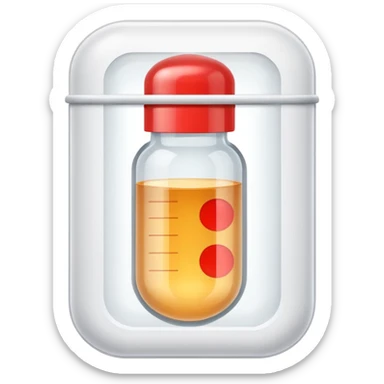 medicine capsule in case in nutral colors sticker