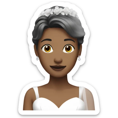 bride in a purple circle sticker