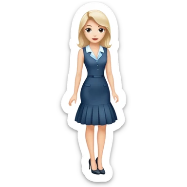 Flirty secretary in dress and heels sticker